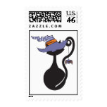 Witchy Kitty Purple Hat Stamp stamps