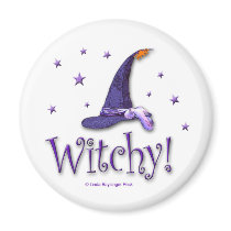 Witchy round magnet