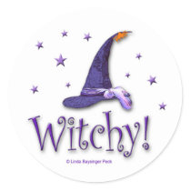 Witchy round sticker