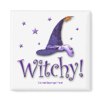 Witchy square magnet