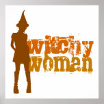 Witchy Woman Grunge Style Poster