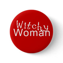 Witchy Woman Halloween Button