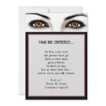 Witchy Woman Wicked Eyes Halloween Party Announcement
