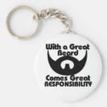 With a great beard comes great resposibility key chain