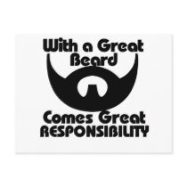 With a great beard comes great resposibility post cards