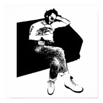 With A Red Stripe In My Hand Poster posters