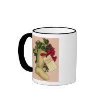 With All Good Christmas Wishes Vintage Boot mugs