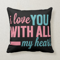 With all my heart pillows