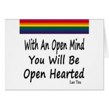 With An Open Mind You Will Be Open Hearted Greeting Card