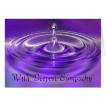 With Deepest Sympathy Card - Purple Water Drop