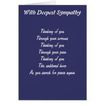 With deepest sympathy greeting cards