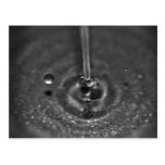 With droplet and its flow postcards