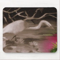 With Egret Pink Mousepad mousepads