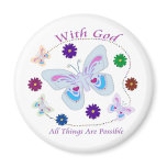 With God All Things are possible Fridge Magnets