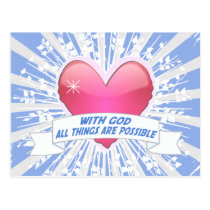 With God All Things are Possible postcards