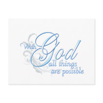 With God All Things are Possible Postcard