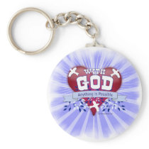 With God Anything is Possible Key Chain