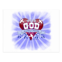 With God Anything is Possible postcards
