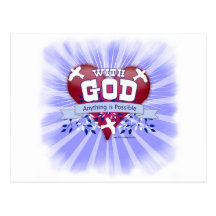 With God Anything is Possible Postcard