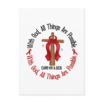 WITH GOD CROSS AIDS / HIV T-Shirts & Gifts Post Cards