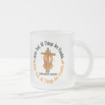 WITH GOD CROSS Kidney Cancer T-Shirts & Gifts Coffee Mug
