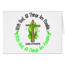 WITH GOD CROSS Non-Hodgkin’s Lymphoma T-Shirts Cards