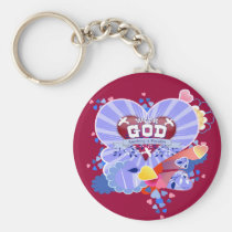 With God Hearts keychains