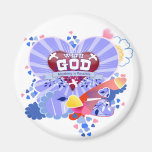 With God Hearts Magnets