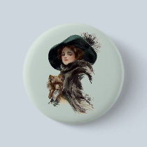 With Her Dog buttons