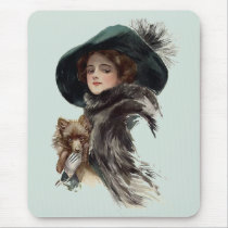 With Her Dog mousepads
