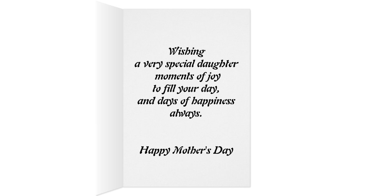 With Love Daughter Happy Mothers Day Card Zazzle 
