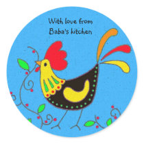With Love From Baba's Kitchen Round Stickers