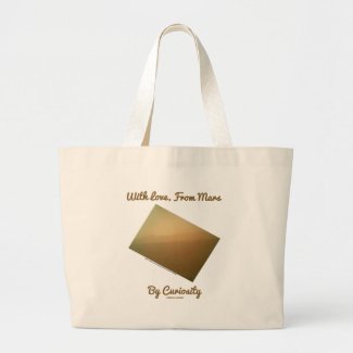 With Love, From Mars By Curiosity (Mars Landscape) Tote Bags