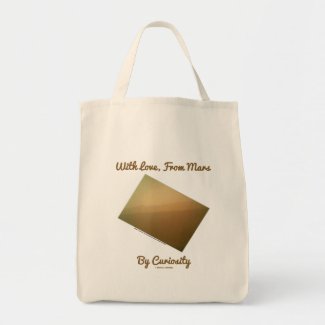With Love, From Mars By Curiosity (Mars Landscape) Tote Bags