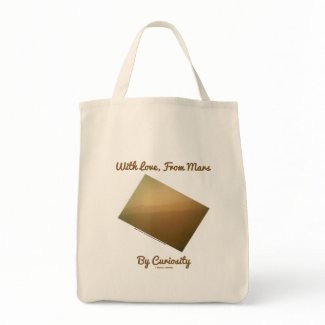 With Love, From Mars By Curiosity (Mars Landscape) Tote Bags