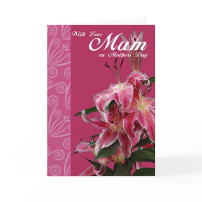 With Love Mum on Mother's Day, Mother's Day card