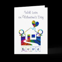 With Love on Valentine's Day-Lesbian cards