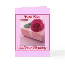 With Love on your Birthday cards