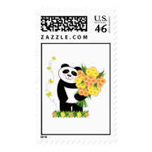 With Love Panda Postage Stamps