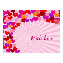 "With love" postcard postcards