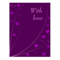 "With love" postcard postcards