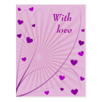 "With love" postcard postcards