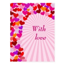 "With love" postcard postcards