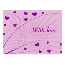 "With love" postcard postcards