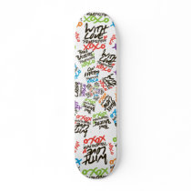 'With Love' radial repeat Skateboard