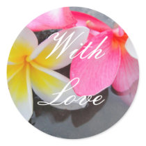 With Love Wedding Envelope seals Frangipani Fever Stickers