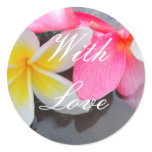 With Love Wedding Envelope seals Frangipani Fever stickers