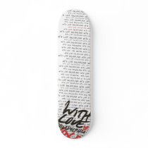 "With Love' words Skateboard
