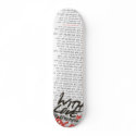 "With Love' words Skateboard