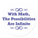With Math, The Possibilities Are Infinite stickers by LushLaundry With Math, The Possibilities Are Infinite stickers